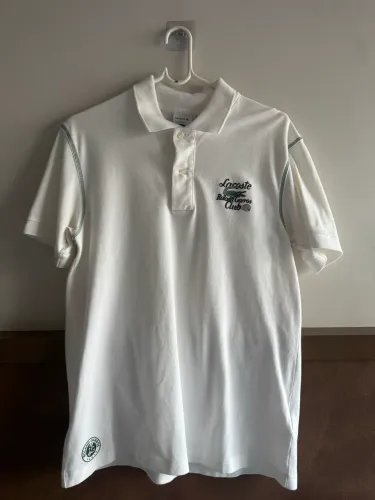 Polo Lacoste Roland Garros Branca Masculina Original
