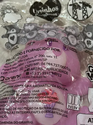 Luminaria do Ursinho Carinhoso- Giraffas