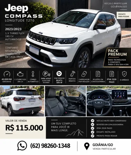 Jeep Compass Long. T270 1.3 TB 4X2 Flex AUT 2023