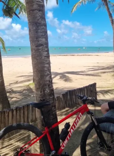 Bicicleta mountain bike Specialized Rockhopper - tamanho do quadro M - vermelha