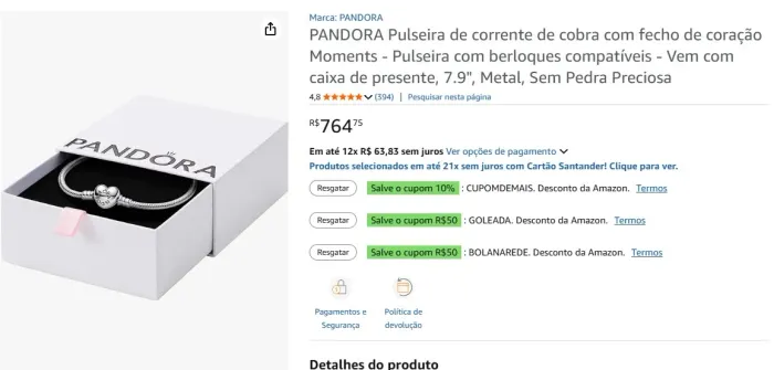 Bracelete Pandora original