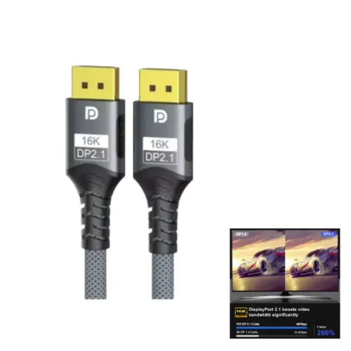 Cabo DisplayPort 2.1 Ultra HD 16K - 2 Metros