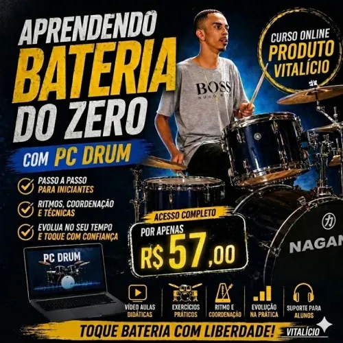 Curso online de bateria