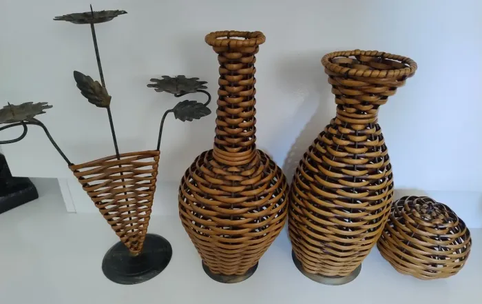 Kit vasos decoração Junco