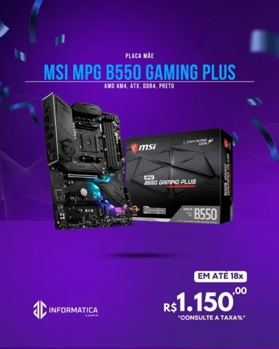PLACA MÃE MSI MPG B550 GAMING PLUS 