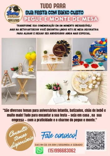 Mini pegue e monte na mesa na Zona Norte
