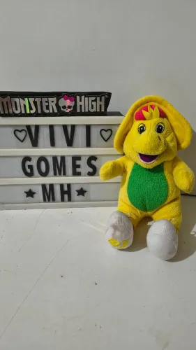 Pelúcia amarela BJ Barney e seus amigos 20cm
