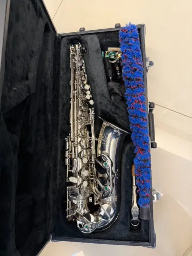 Saxofone Alto Eagle SA500 N Niquelado Prata + Case Original