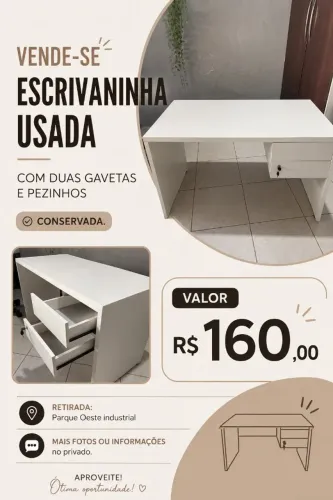 Mesa de trabalho - escrivaninha - mesa de estudo