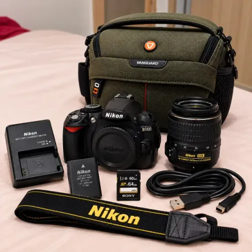 Nikon D3100 + lente 18-55mm + kit completo