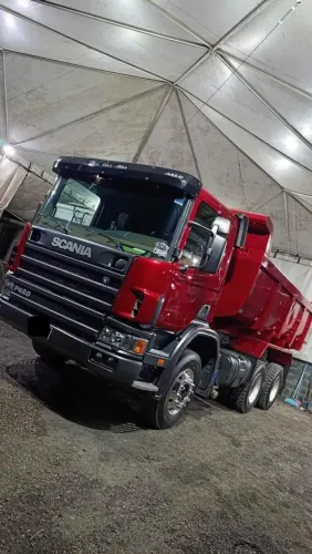 scania p 420 6x4 2008 caçamba 12 fachinni