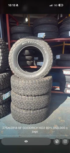 275/65R18 BF GOODRICH KO2 semi novos 80%