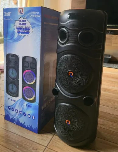 CAIXA DE SOM TORRE 2x8" BLUETOOTH RGB