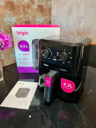 Air Fryer Elgin Quad Fry 4,2L 1400W Nova na Caixa