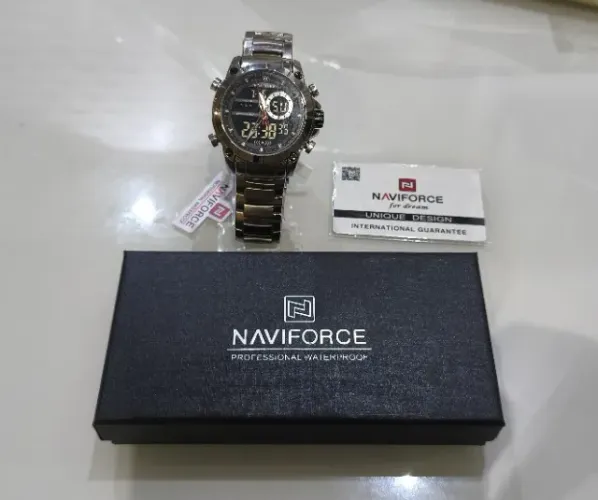 Relogio Naviforce Luxo Original de Aço Novo na Caixa