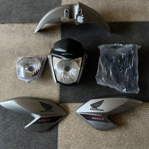 Kit Carenagem Original Honda 160 Cinza + Frente Completa + Paralama + Aranha Nova