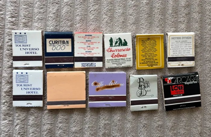 11 caixas souvenir de fósforo antigas