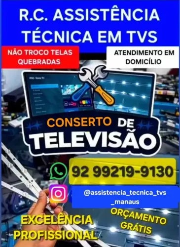 ASSISTÊNCIA TÉCNICA TVS LG, SAMSUNG, AOC, TCL, ENTRE OUTRAS MARCAS