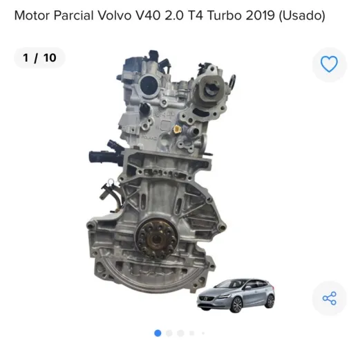 MOTOR PARCIAL VOLVO V40 2.0 T4 TURBO 2019