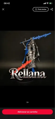 Action Figure Rellana Twin Moon Knight Elden Ring De 20 Cm Rainha Da Lua Cheia