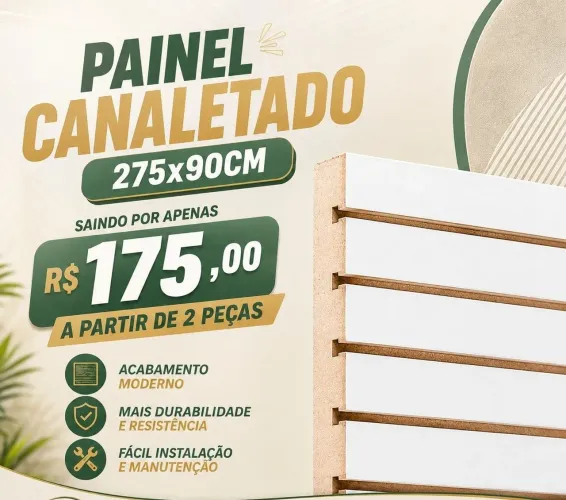 Painel canaletado em mdf A partir de 2 unidades cada uma sai a 175,00 entrega grátis