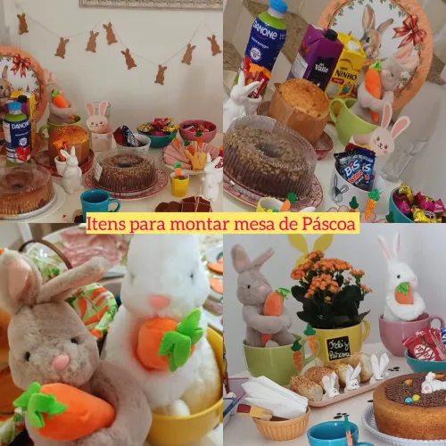 itens decoração mesa de Páscoa