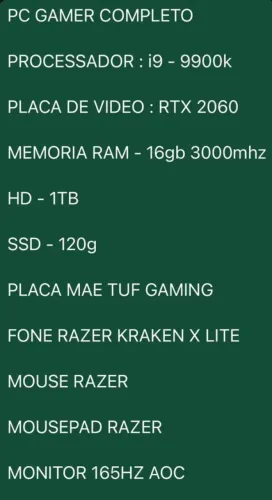 Pc gamer completo 