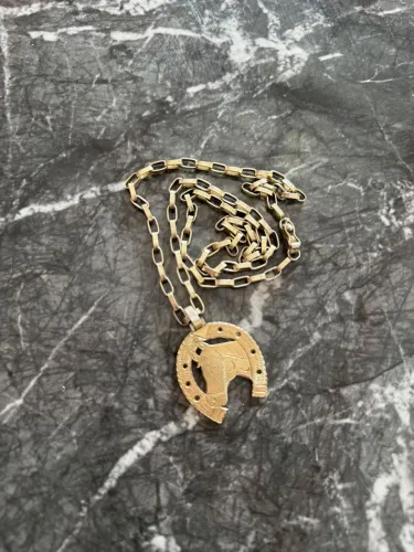 Cordão de prata,banhado a ouro.