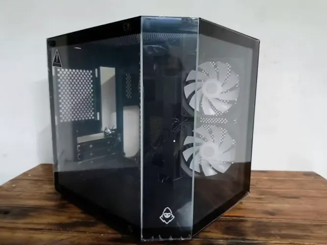 Gabinete Gamer CV700 Aquário Preto - Com 2 Fans