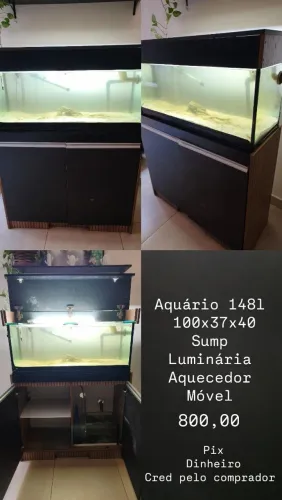 Aquário 148l com móvel 