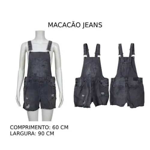 Macacão Jeans Feminino