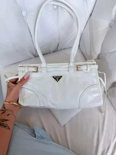 Bolsa Prada Milano Bonnie Off White Linha luxo