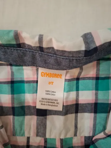 Blusa xadrez GYMBOREE 3 ANOS Original 