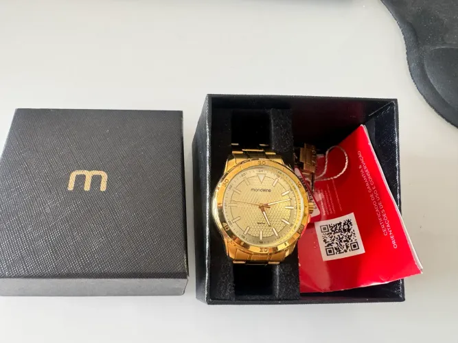 Vendo Relógio Dourado Mondaine Masculino