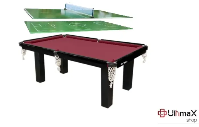 Mesa Multifuncional 4 em 1 Klopf Sinuca, Ping Pong, Botão, Jantar 1036 MDF Verde