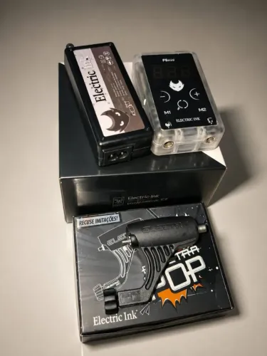 Máquina de Tatuagem Eletric Ink Traço POP + fonte + P5 Mini