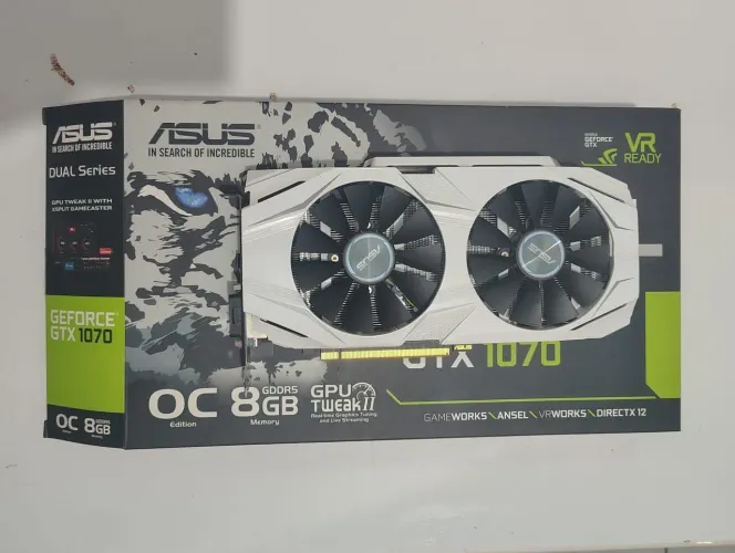 Placa de Vídeo Asus NVIDIA GeForce GTX 1070 Dual OC 8GB, GDDR5 DUAL-GTX1070-O8G