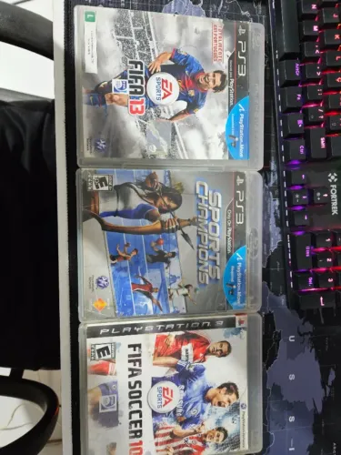 Lote 3 Jogos PS3: FIFA 10 + FIFA 13 + Sports Champions Mídia Física