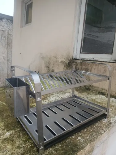 Escorredor de louças inox desmontável 80reais 