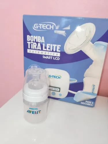 Bomba tira leite elétrica G- Tech + mamadeira anti cólica