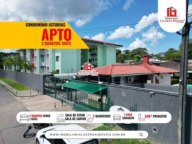 Condomínio Astúrias - Apartamento 2 Quartos Sendo 1 Suíte, Varanda Ampla e Vista Pôr do So