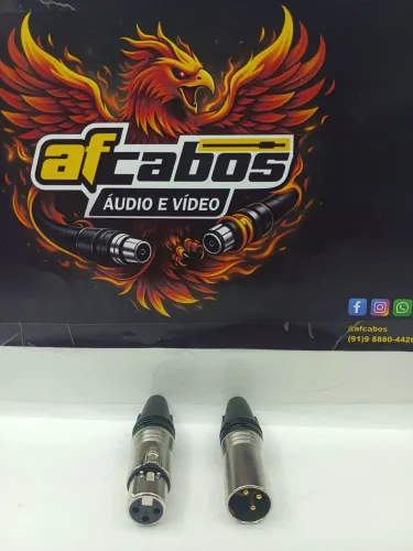 Par XLR macho e fêmea profissional 