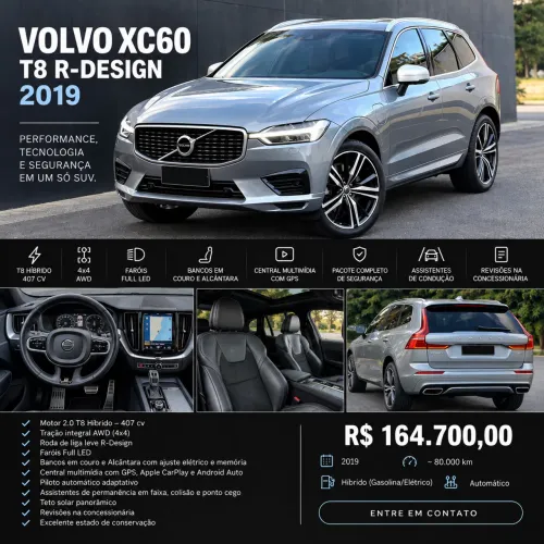Volvo XC-60 XC 60 T-8 Híbrido R-design 2.0 5P 2019