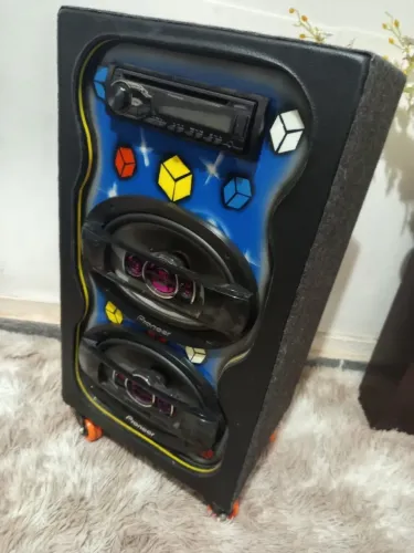 Caixa de Som Automotiva Pioneer Completa - Pronta para usar!