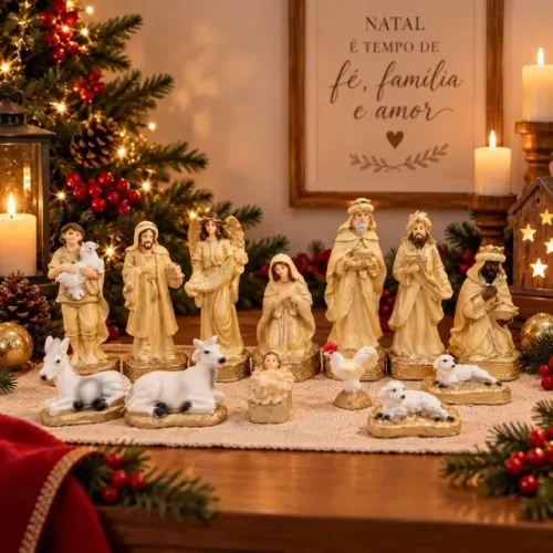 Presépio de Natal Completo 13 Peças 