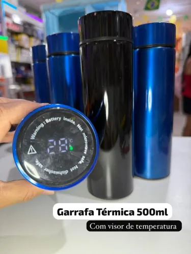 Garrafa térmica Com visor de temperatura 500ml