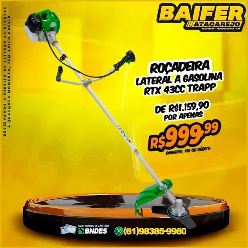 Roçadeira Lateral A Gasolina RTX 43cc Trapp