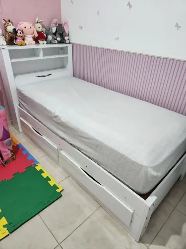Cama Solteiro com 2 gavetas