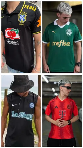 Kit 4 Camisas Tai 1:1 Tamanho G- Queima de Estoqu