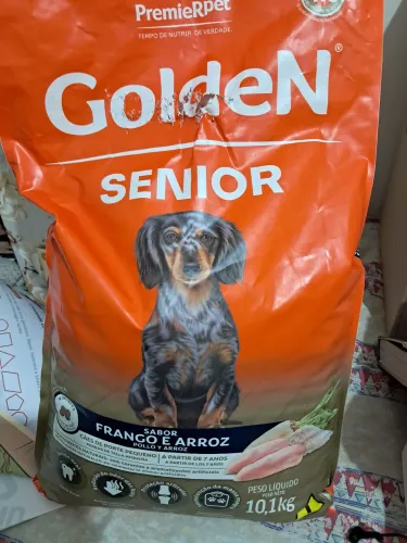 Racao golden senior 10kg frango e arroz